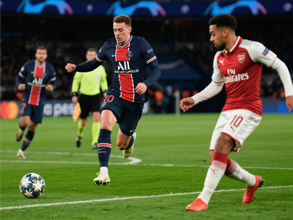 巴黎对阵阿森纳半场统计：射门5比10，射正3比2，预期进球0.51对0.67